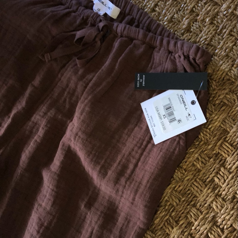 NWT O'Neill Brenda Cotton Gauze Drawstring  Pant size xs